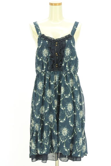 axes femme（アクシーズファム）の古着「花柄シフォンフレアキャミワンピース（キャミワンピース）」大画像１へ