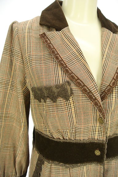 axes femme（アクシーズファム）の古着「7分袖チェックフレアワンピース（ワンピース・チュニック）」大画像４へ