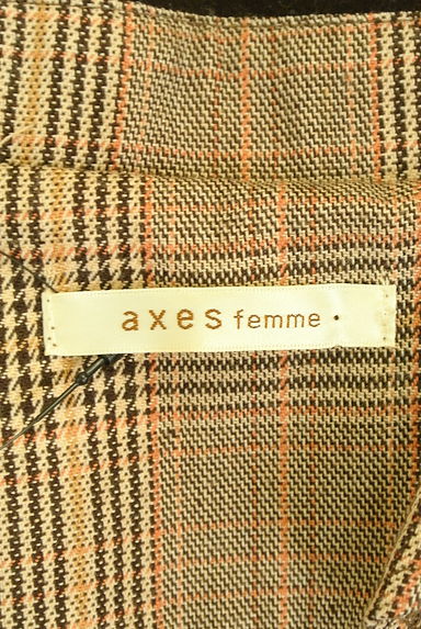 axes femme（アクシーズファム）の古着「7分袖チェックフレアワンピース（ワンピース・チュニック）」大画像６へ