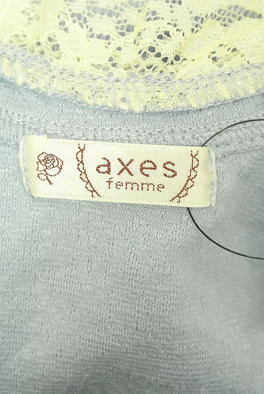 クリックで大画像表示 axes femme(アクシーズファム)の古着「レースカットソー(カットソー・プルオーバー)」大画像6へ