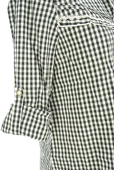 クリックで大画像表示 axes femme(アクシーズファム)の古着「ギンガムチェックレースブラウス(ブラウス)」大画像5へ