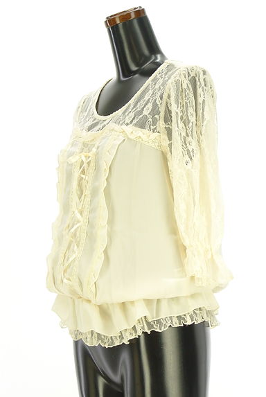 クリックで大画像表示 axes femme(アクシーズファム)の古着「7分袖レースカットソー(カットソー・プルオーバー)」大画像3へ