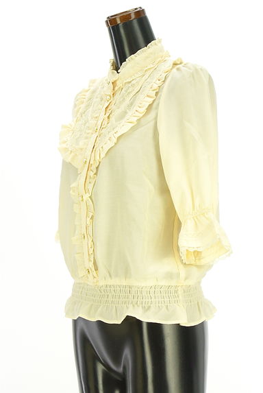 クリックで大画像表示 axes femme(アクシーズファム)の古着「7分袖レースブラウス(カットソー・プルオーバー)」大画像3へ