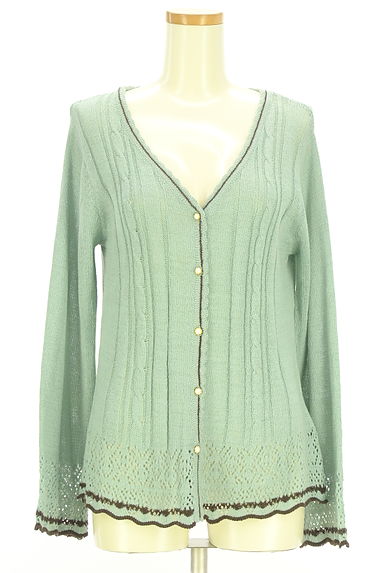 クリックで大画像表示 axes femme(アクシーズファム)の古着「パールボタンニットカーディガン(カーディガン・ボレロ)」大画像1へ