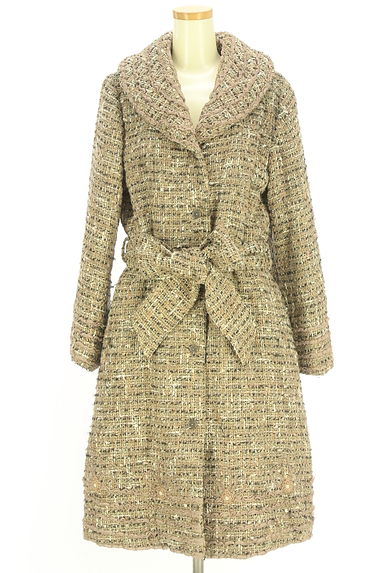 クリックで大画像表示 INGEBORG(インゲボルグ)の古着「中綿入りツイードロングコート(コート)」大画像1へ