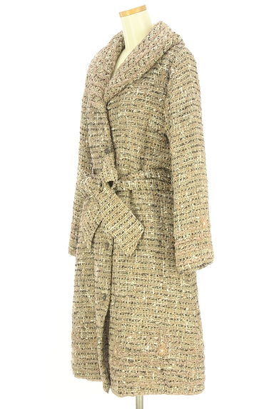 クリックで大画像表示 INGEBORG(インゲボルグ)の古着「中綿入りツイードロングコート(コート)」大画像3へ