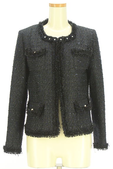 クリックで大画像表示 INGEBORG(インゲボルグ)の古着「ノーカラーツイードジャケット(ジャケット)」大画像1へ