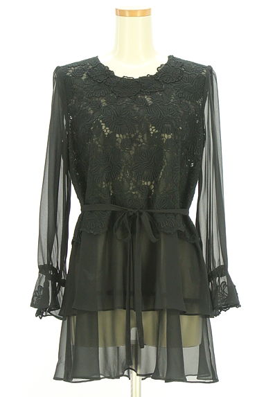 クリックで大画像表示 INGEBORG(インゲボルグ)の古着「レース切替シアーカットソー(カットソー・プルオーバー)」大画像1へ