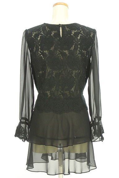 クリックで大画像表示 INGEBORG(インゲボルグ)の古着「レース切替シアーカットソー(カットソー・プルオーバー)」大画像2へ