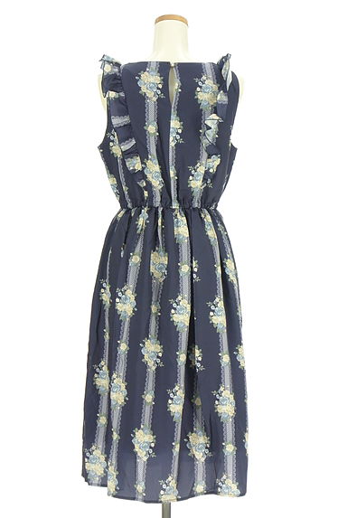 クリックで大画像表示 axes femme(アクシーズファム)の古着「花柄ミモレワンピース(ワンピース・チュニック)」大画像2へ