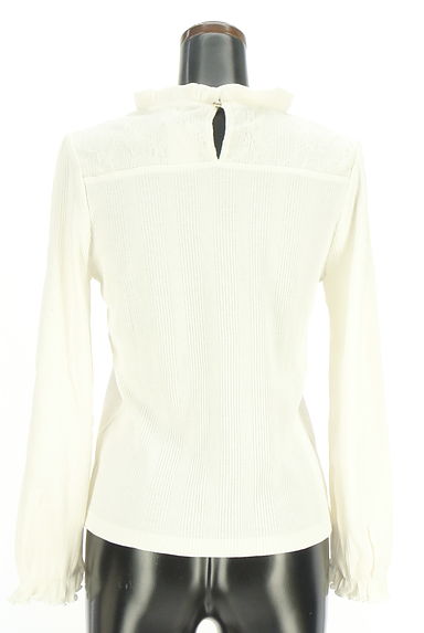 クリックで大画像表示 axes femme(アクシーズファム)の古着「レースヨークリブニット(カットソー・プルオーバー)」大画像2へ