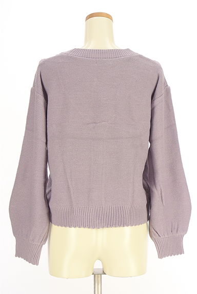 クリックで大画像表示 axes femme(アクシーズファム)の古着「パール付きケーブルニットカーディガン(カーディガン・ボレロ)」大画像2へ