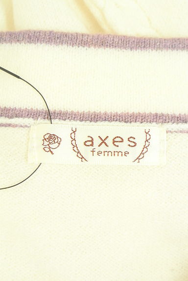 クリックで大画像表示 axes femme(アクシーズファム)の古着「配色ボウタイニット(ニット)」大画像6へ