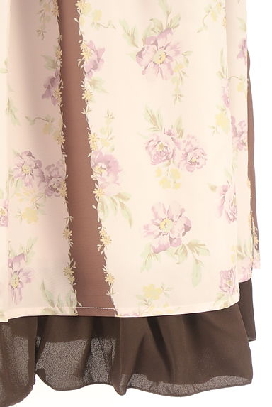 クリックで大画像表示 axes femme(アクシーズファム)の古着「裾フリル花柄ミモレスカート(ロングスカート・マキシスカート)」大画像5へ