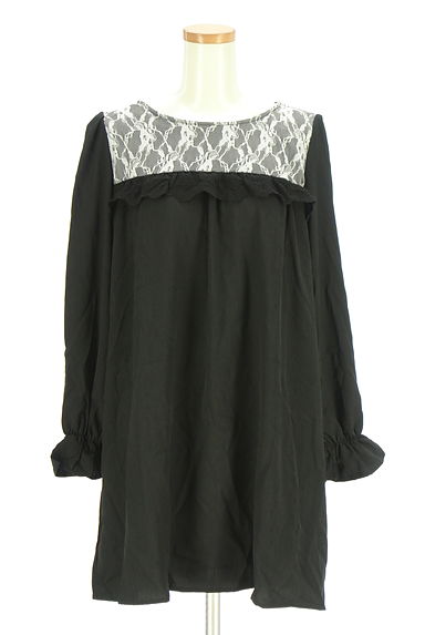 クリックで大画像表示 axes femme(アクシーズファム)の古着「レースヨークミニワンピース(ワンピース・チュニック)」大画像1へ