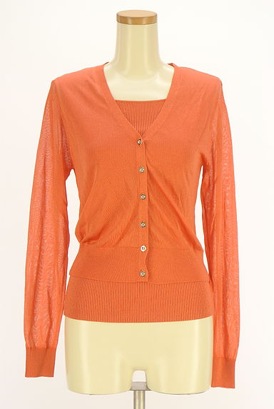 クリックで大画像表示 Apuweiser riche(アプワイザーリッシェ)の古着「シアーカーデ+リブタンクアンサンブル(アンサンブル)」大画像1へ