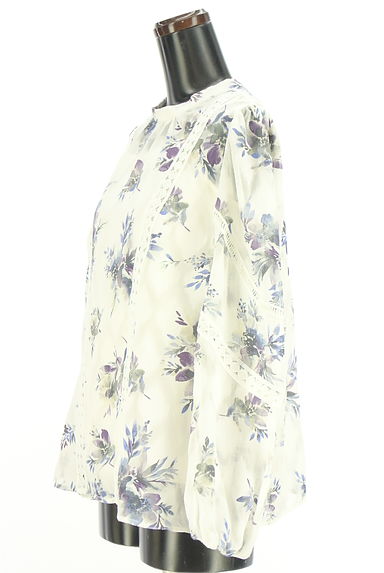 クリックで大画像表示 JILLSTUART(ジルスチュアート)の古着「花柄シアーブラウス(カットソー・プルオーバー)」大画像3へ