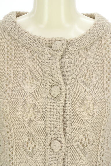 クリックで大画像表示 KATHARINE ROSS(キャサリンロス)の古着「透かし編み9分袖ニットカーディガン(カーディガン・ボレロ)」大画像4へ