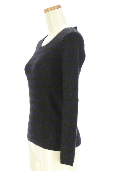 クリックで大画像表示 DRAWER(ドゥロワー)の古着「ボーダー柄カシミヤニットトップス(ニット)」大画像3へ