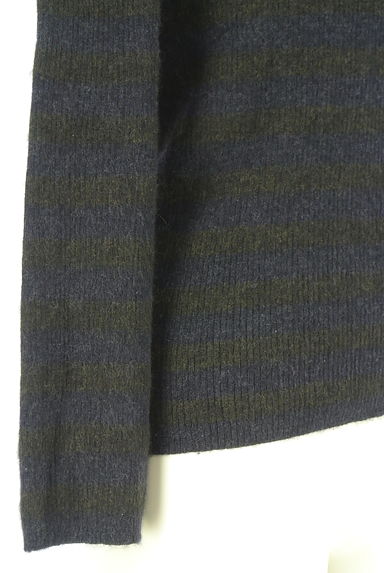 クリックで大画像表示 DRAWER(ドゥロワー)の古着「ボーダー柄カシミヤニットトップス(ニット)」大画像5へ