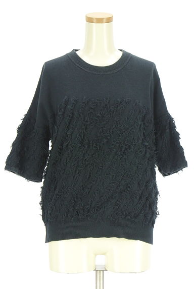 クリックで大画像表示 UNITED TOKYO(ユナイテッドトウキョウ)の古着「半そでフリンジニットトップス(ニット)」大画像1へ