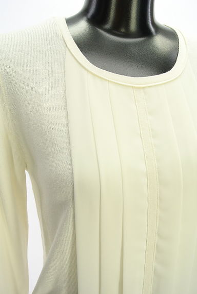 クリックで大画像表示 sportiff(スポーティフ)の古着「フロントタックシフォンニットトップス(ニット)」大画像4へ