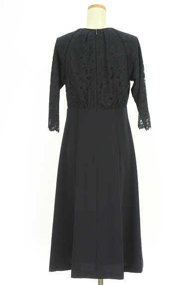 クリックで大画像表示 ROPE(ロペ)の古着「レース切替ミモレフレアワンピース(ワンピース・チュニック)」大画像2へ