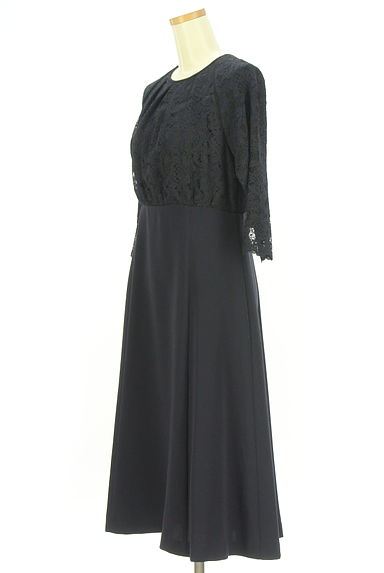 クリックで大画像表示 ROPE(ロペ)の古着「レース切替ミモレフレアワンピース(ワンピース・チュニック)」大画像3へ