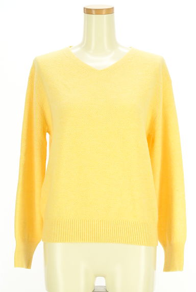 クリックで大画像表示 INDIVI(インディヴィ)の古着「Vネックワッフルニット(ニット)」大画像1へ