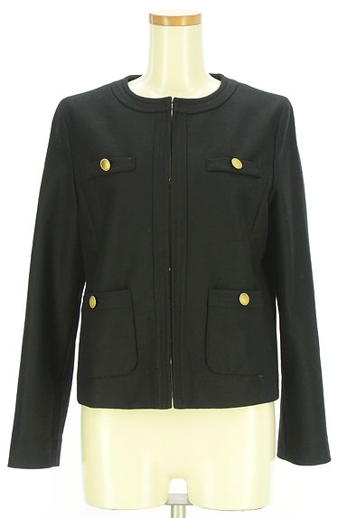 クリックで大画像表示 green label relaxing(グリーンレーベル リラクシング)の古着「ノーカラーウールジャケット(ジャケット)」大画像1へ