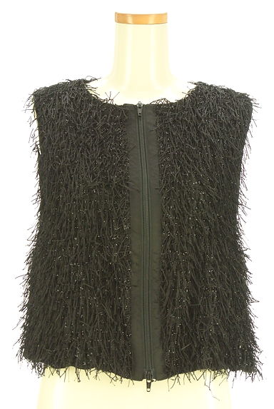 クリックで大画像表示 JEANASiS(ジーナシス)の古着「ラメ×フリンジジップベスト(ベスト・ジレ)」大画像1へ