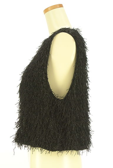 クリックで大画像表示 JEANASiS(ジーナシス)の古着「ラメ×フリンジジップベスト(ベスト・ジレ)」大画像3へ