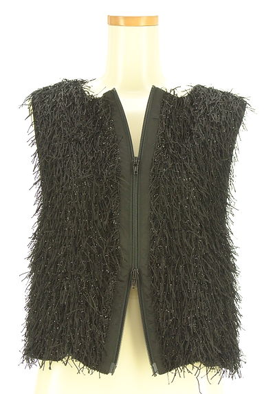 クリックで大画像表示 JEANASiS(ジーナシス)の古着「ラメ×フリンジジップベスト(ベスト・ジレ)」大画像4へ