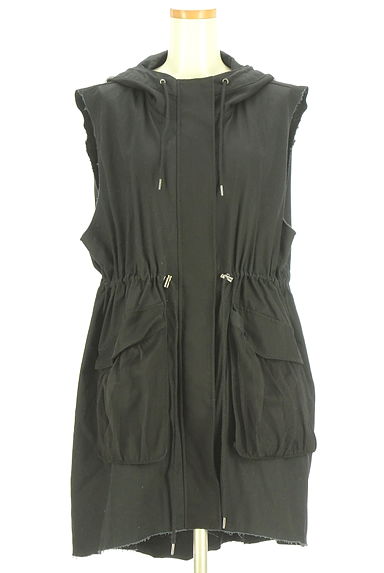 クリックで大画像表示 JEANASiS(ジーナシス)の古着「チュール切替フーディベスト(ブルゾン・スタジャン)」大画像1へ