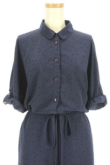 クリックで大画像表示 To b. by agnes b.(トゥービーバイアニエスベー)の古着「星柄ワイドパンツコンビネゾン(コンビネゾン・オールインワン)」大画像4へ