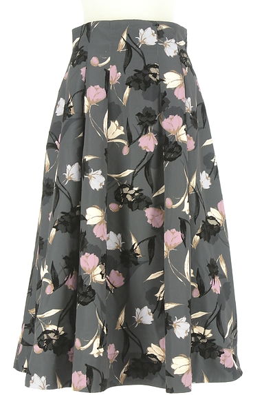クリックで大画像表示 JILL by JILLSTUART(ジルバイジルスチュアート)の古着「花柄ミモレフレアスカート(ロングスカート・マキシスカート)」大画像1へ