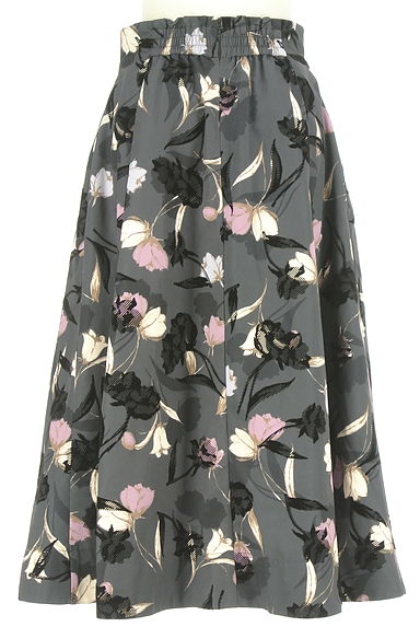 クリックで大画像表示 JILL by JILLSTUART(ジルバイジルスチュアート)の古着「花柄ミモレフレアスカート(ロングスカート・マキシスカート)」大画像2へ