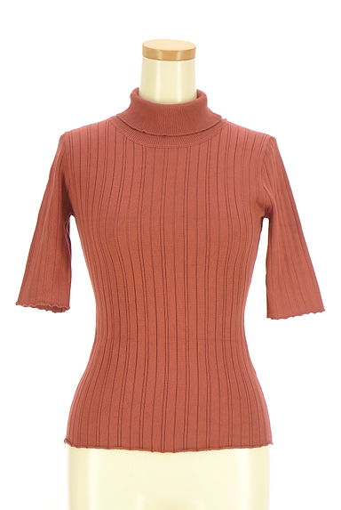 クリックで大画像表示 REDYAZEL(レディアゼル)の古着「半そでタートルネックリブニットトップス(ニット)」大画像1へ