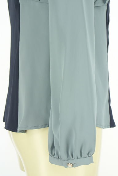 REDYAZEL（レディアゼル）の古着「リボン付きバイカラーブラウス（カットソー・プルオーバー）」大画像５へ