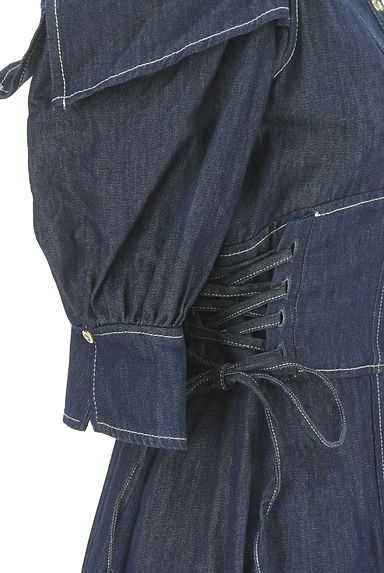 クリックで大画像表示 dazzlin(ダズリン)の古着「オープンショルダーデニムシャツワンピース(ワンピース・チュニック)」大画像5へ
