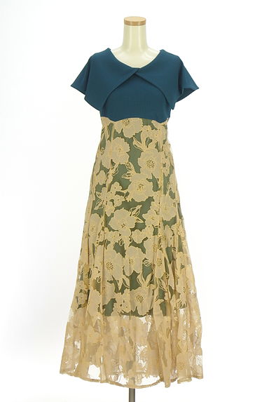 クリックで大画像表示 dazzlin(ダズリン)の古着「リブ×花柄レースワンピース(ワンピース・チュニック)」大画像1へ