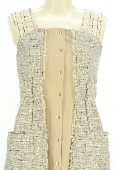 クリックで大画像表示 REDYAZEL(レディアゼル)の古着「別地切替ツイードワンピース(ワンピース・チュニック)」大画像4へ