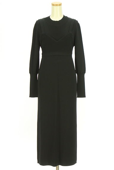 CAST:（キャストコロン）の古着「ビスチェ付きロングニットワンピース（ワンピース・チュニック）」大画像１へ