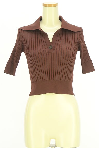 クリックで大画像表示 FRAY I.D(フレイアイディー)の古着「スキッパーポロリブニットトップス(ニット)」大画像1へ