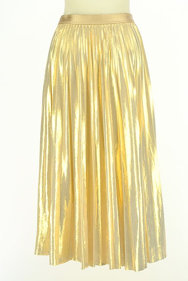 クリックで大画像表示 DRESSTERIOR(ドレステリア)の古着「ゴールドプリーツロングスカート(ロングスカート・マキシスカート)」大画像2へ