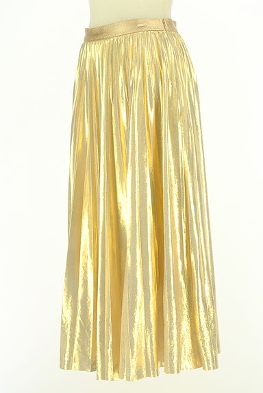 クリックで大画像表示 DRESSTERIOR(ドレステリア)の古着「ゴールドプリーツロングスカート(ロングスカート・マキシスカート)」大画像3へ