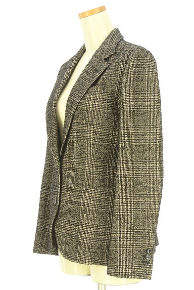 クリックで大画像表示 DRESSTERIOR(ドレステリア)の古着「チェック柄織テーラードジャケット(ジャケット)」大画像3へ