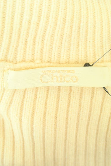 クリックで大画像表示 Who's Who Chico(フーズフーチコ)の古着「刺繍マーク入りモックネックリブニットトップス(ニット)」大画像6へ