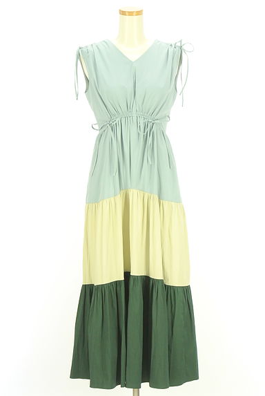 クリックで大画像表示 REDYAZEL(レディアゼル)の古着「マルチカラー配色ノースリワンピース(ワンピース・チュニック)」大画像1へ