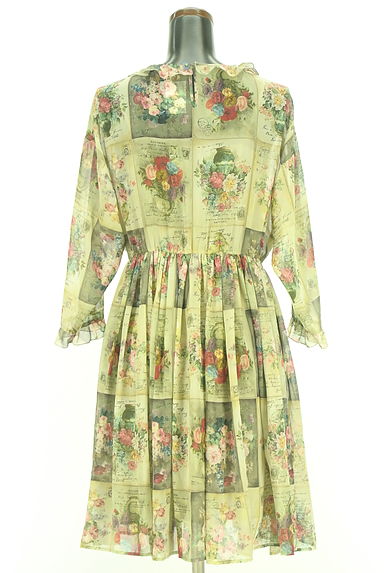 クリックで大画像表示 Lois CRAYON(ロイスクレヨン)の古着「花柄シフォンワンピース(ワンピース・チュニック)」大画像2へ